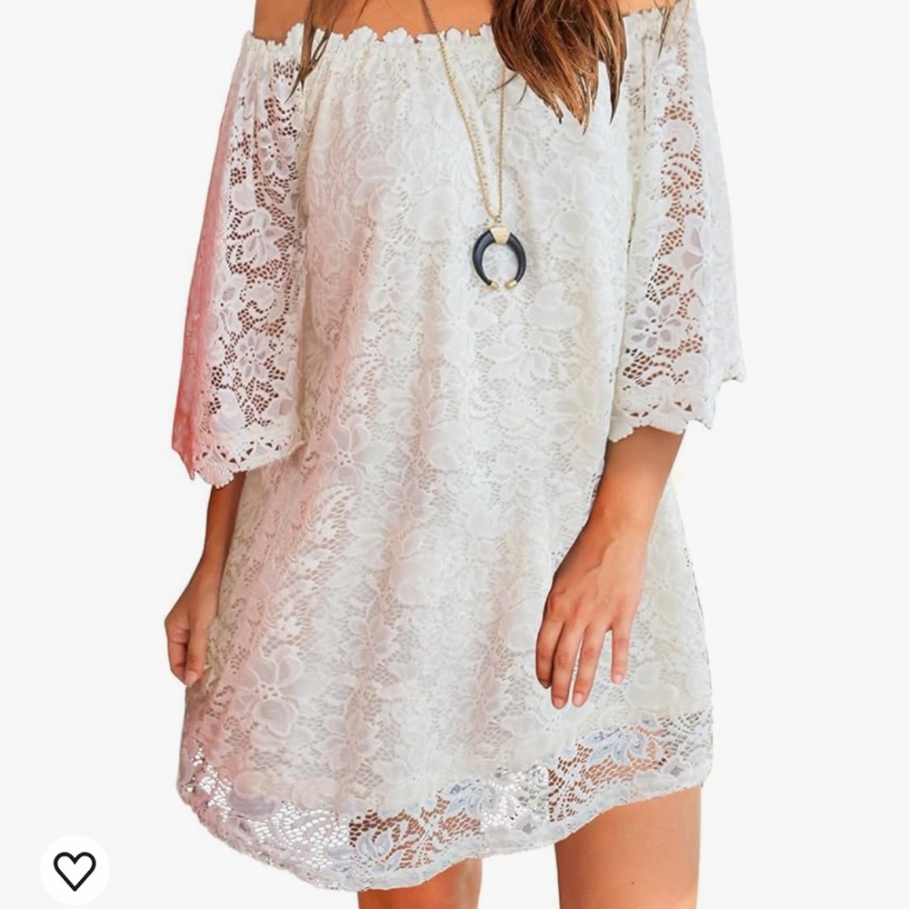 White Off Shoulder dress XXL